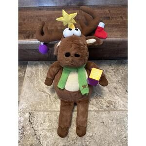 Christmas Reindeer Moose 2010 Plush Toy Ornaments Antlers